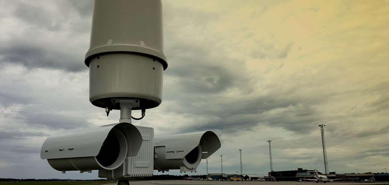 Detection radar near perimeter fence