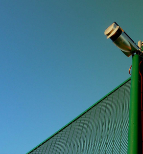 Optex redscan detection camera on a fence